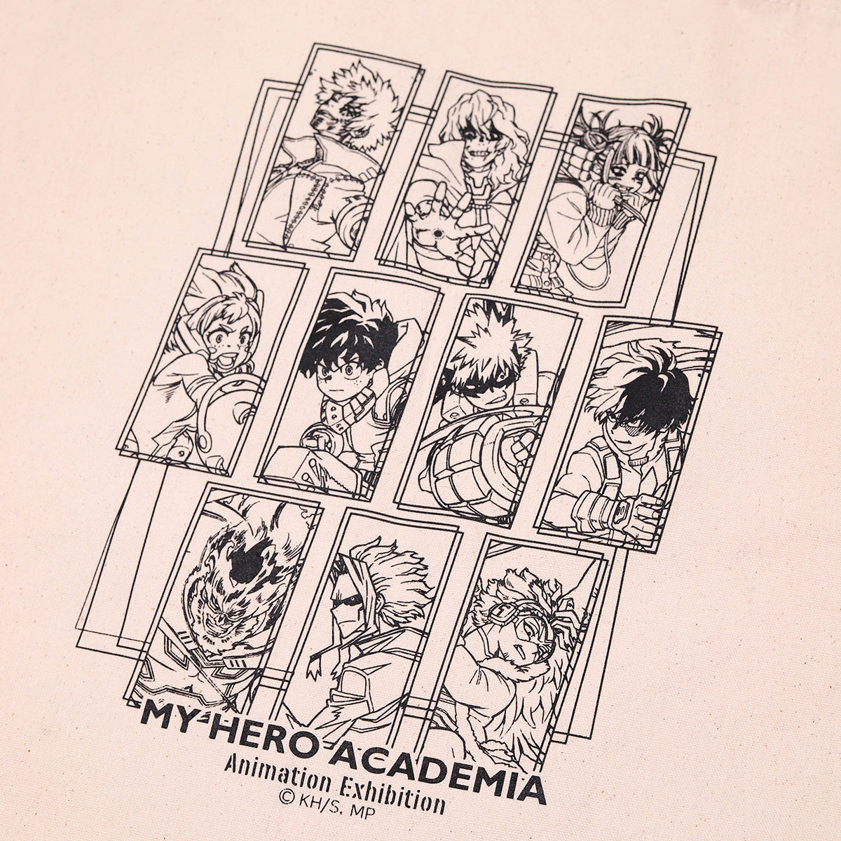My Hero Academia Heroes and Villains Lineart Tote Bag