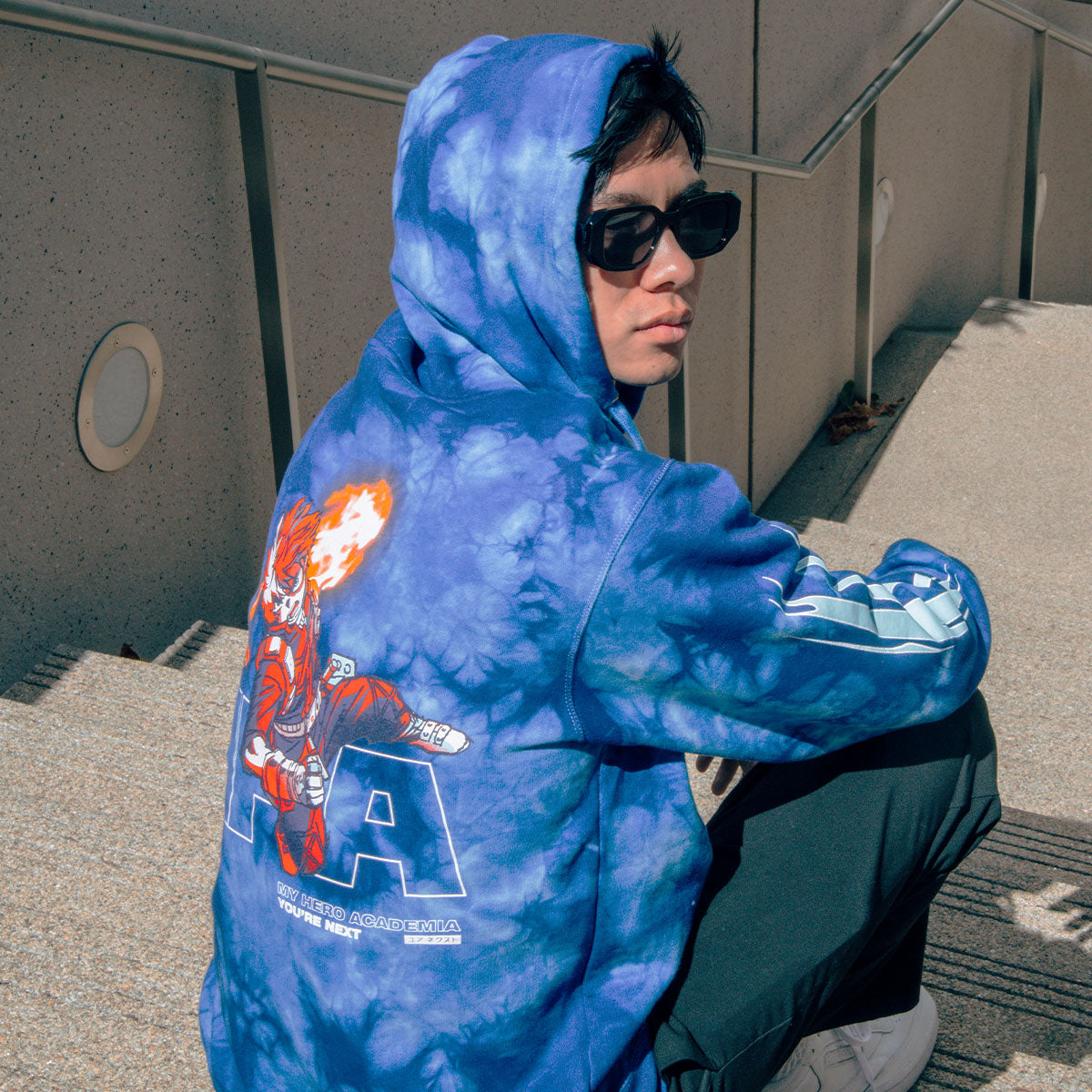 My Hero Academia Shoto Crystal Washed Pullover Hoodie