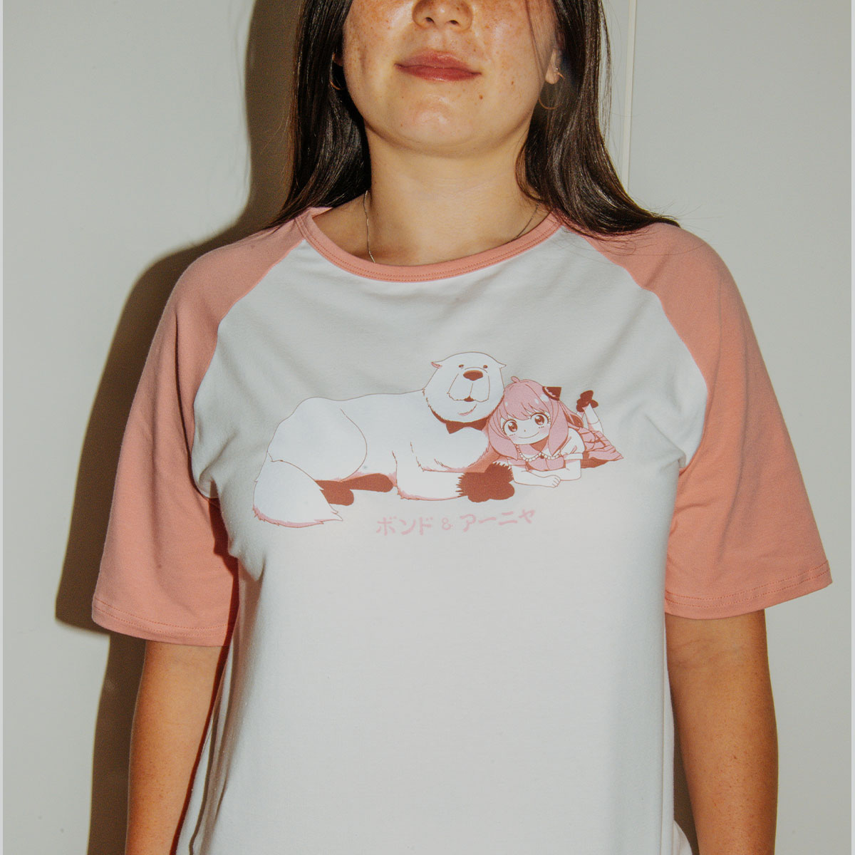SPY x FAMILY Anya Bond Oversized Pink Raglan Tee