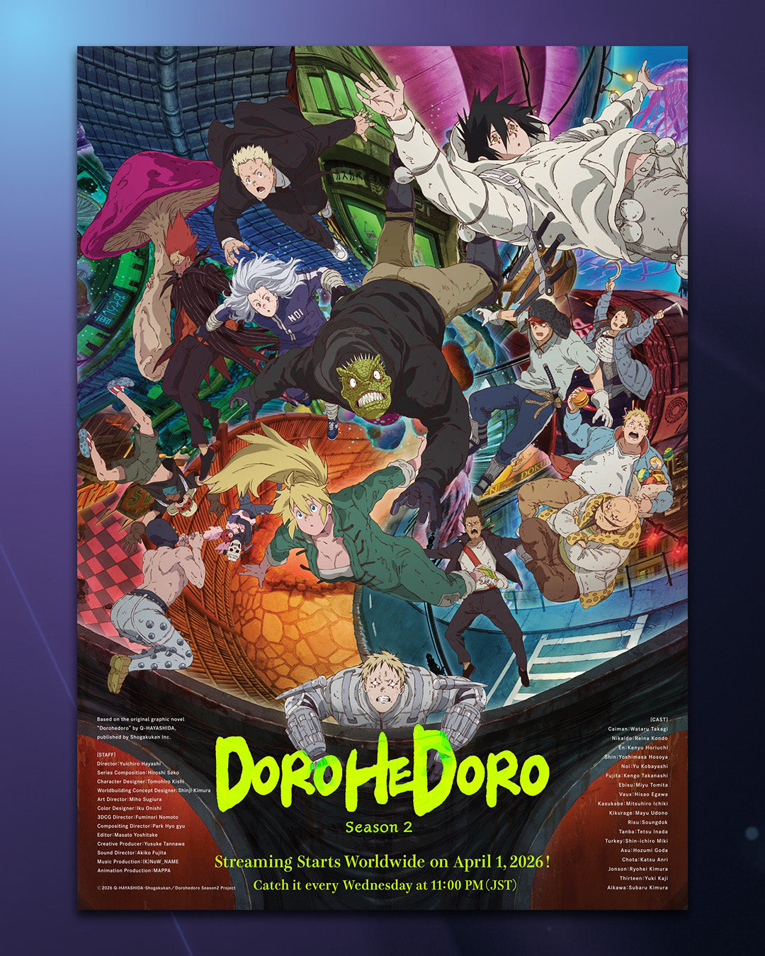 Dorohedoro Season2 Begins Streaming Worldwide on April 1