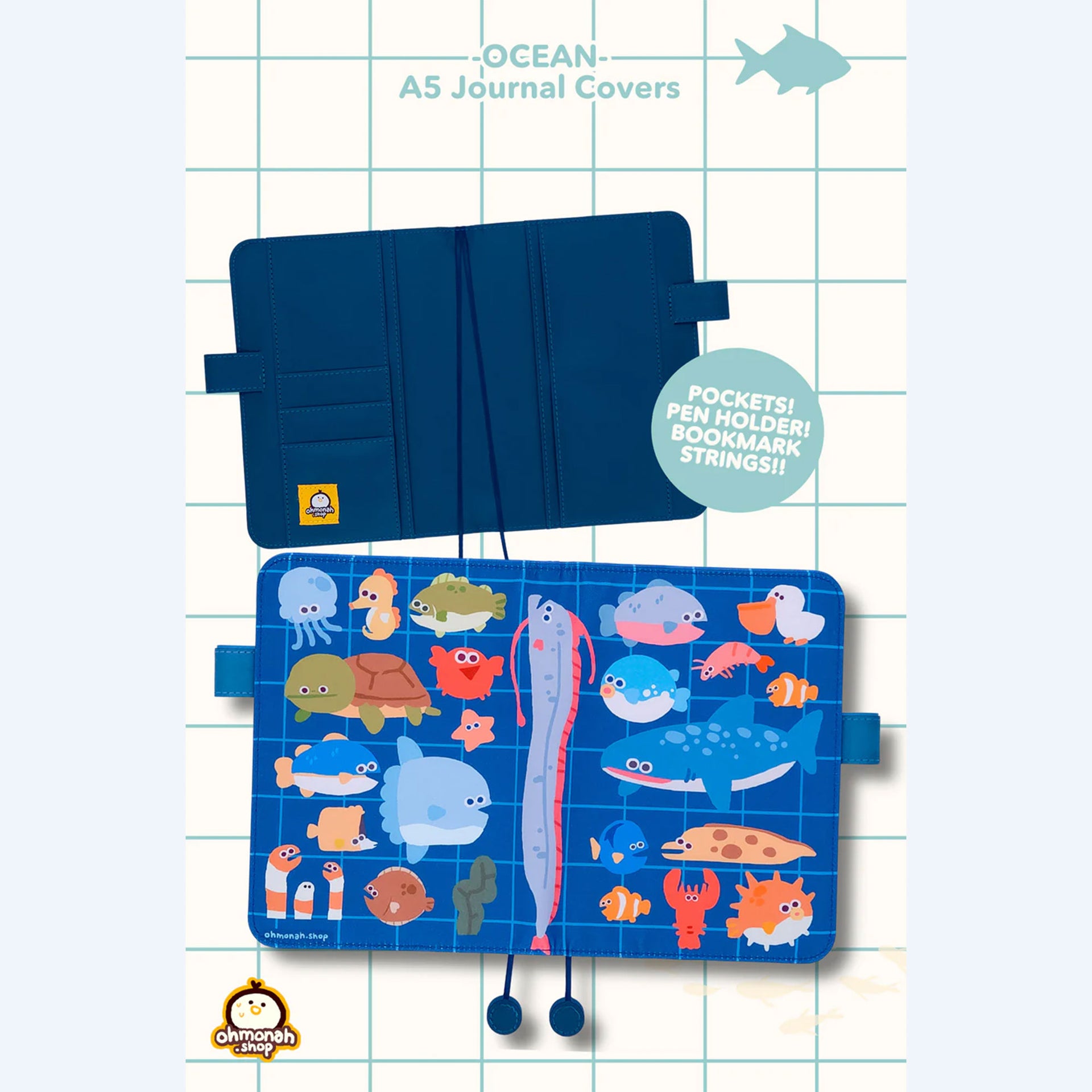 ohmonah Ocean A5 Notebook Cover