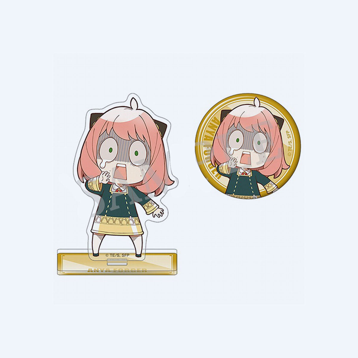 Spy x Family Anya Forger Surprised Acrylic Stand & Badge Set