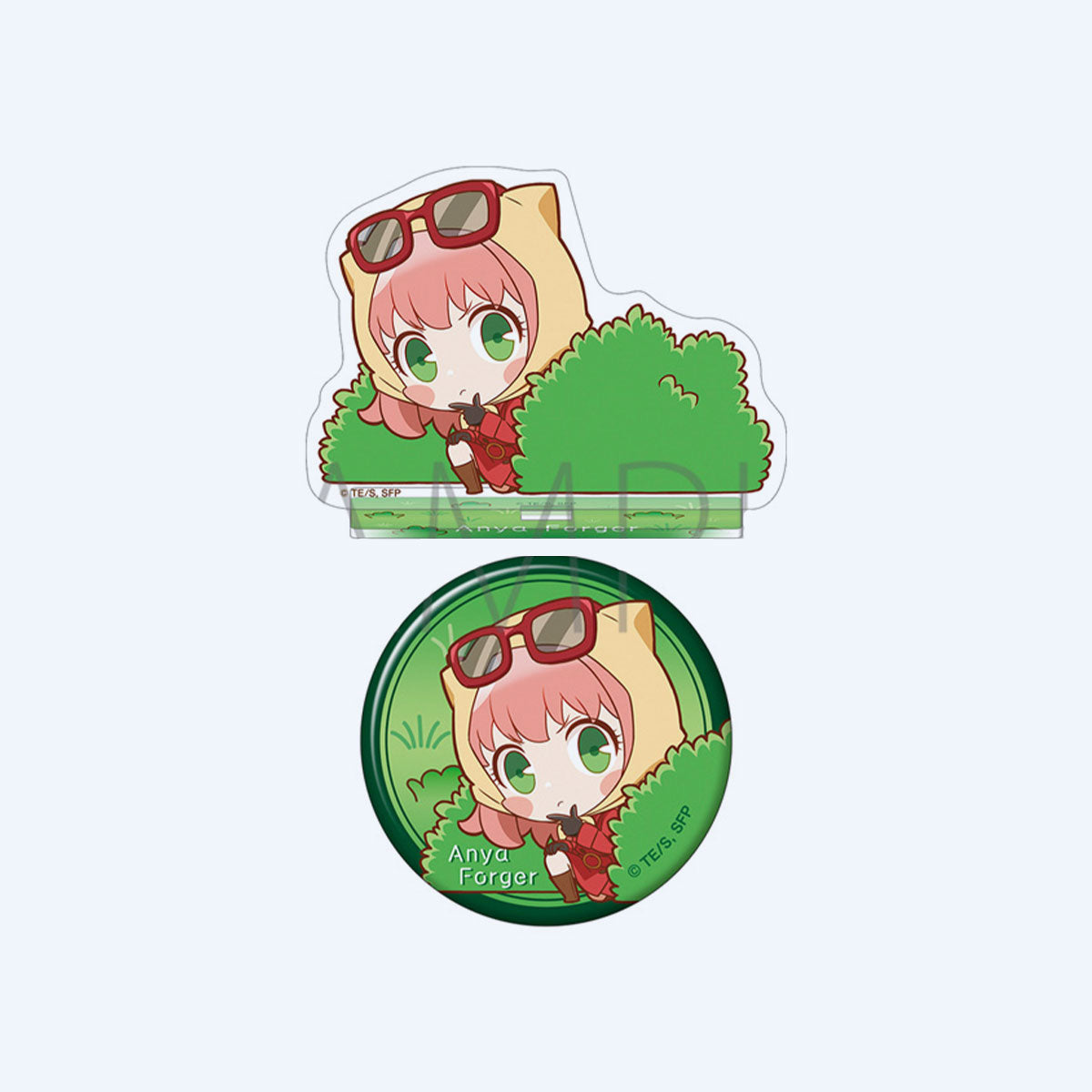 Spy x Family Anya Forger Tailing Acrylic Stand and Badge Set