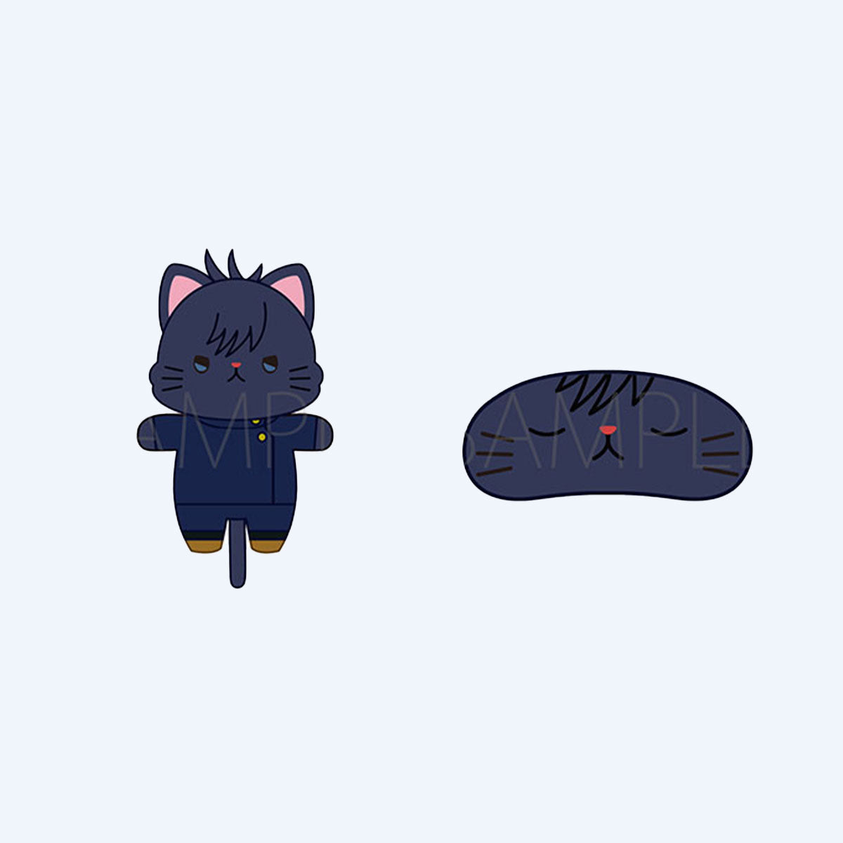 Jujutsu Kaisen Megumi Fushiguro S2 Mini Stuffed Key Holder with CAT Eye Mask