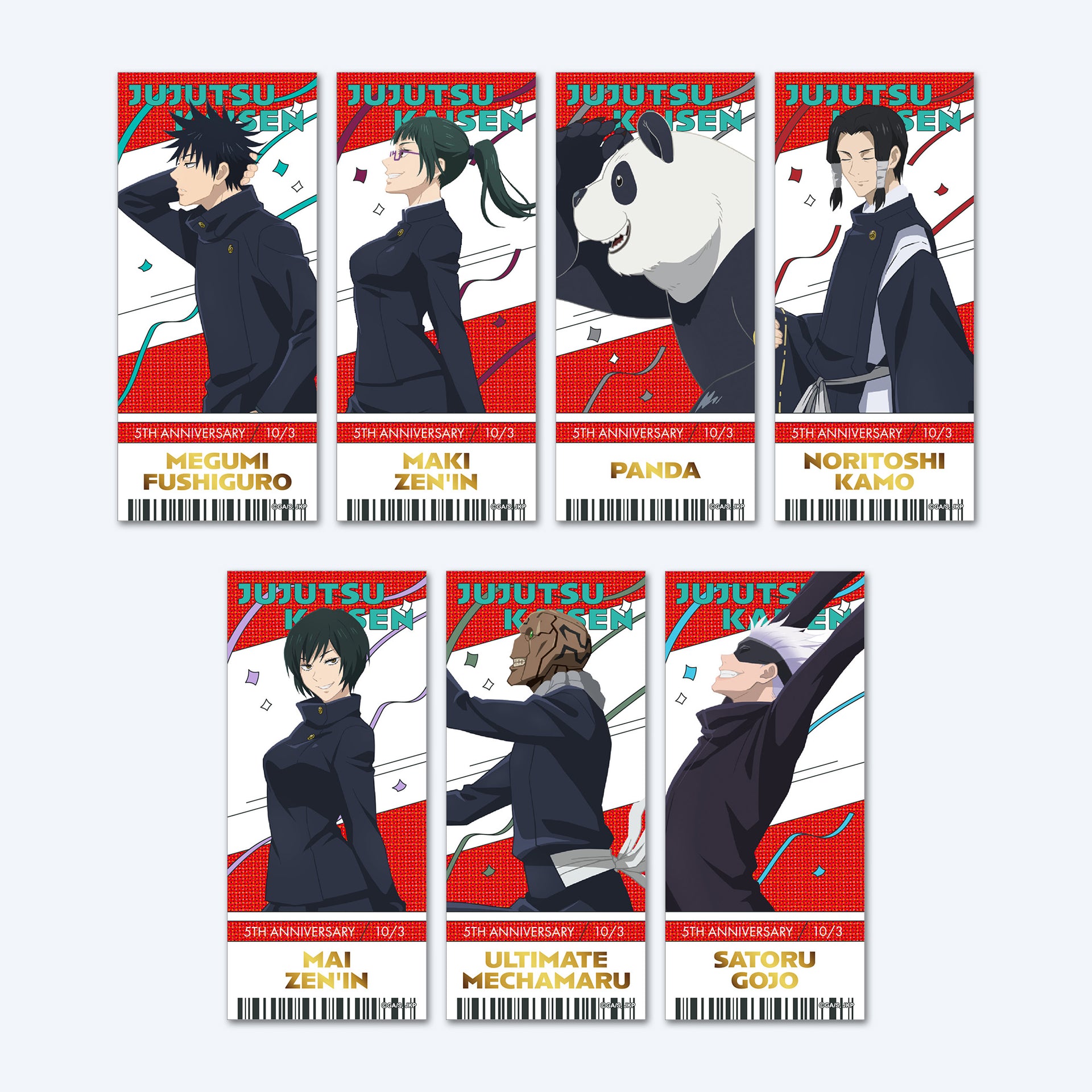 JUJUTSU KAISEN 5th Anniversary Part 1 Foil Ticket Blind Pack B