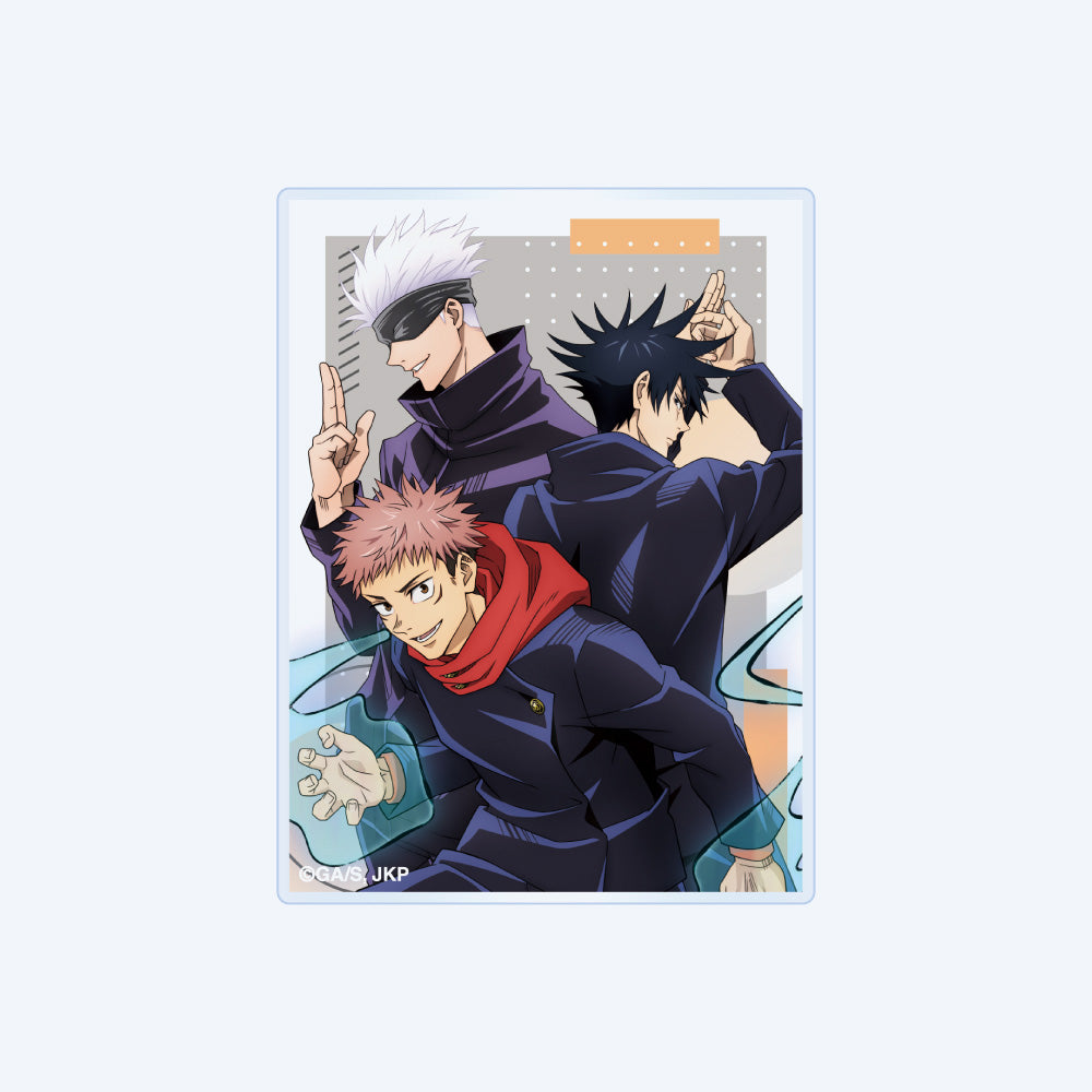 JUJUTSU KAISEN 5th Anniversary Magazine Illustration Yuji Megumi and Gojo Acrylic Sticker