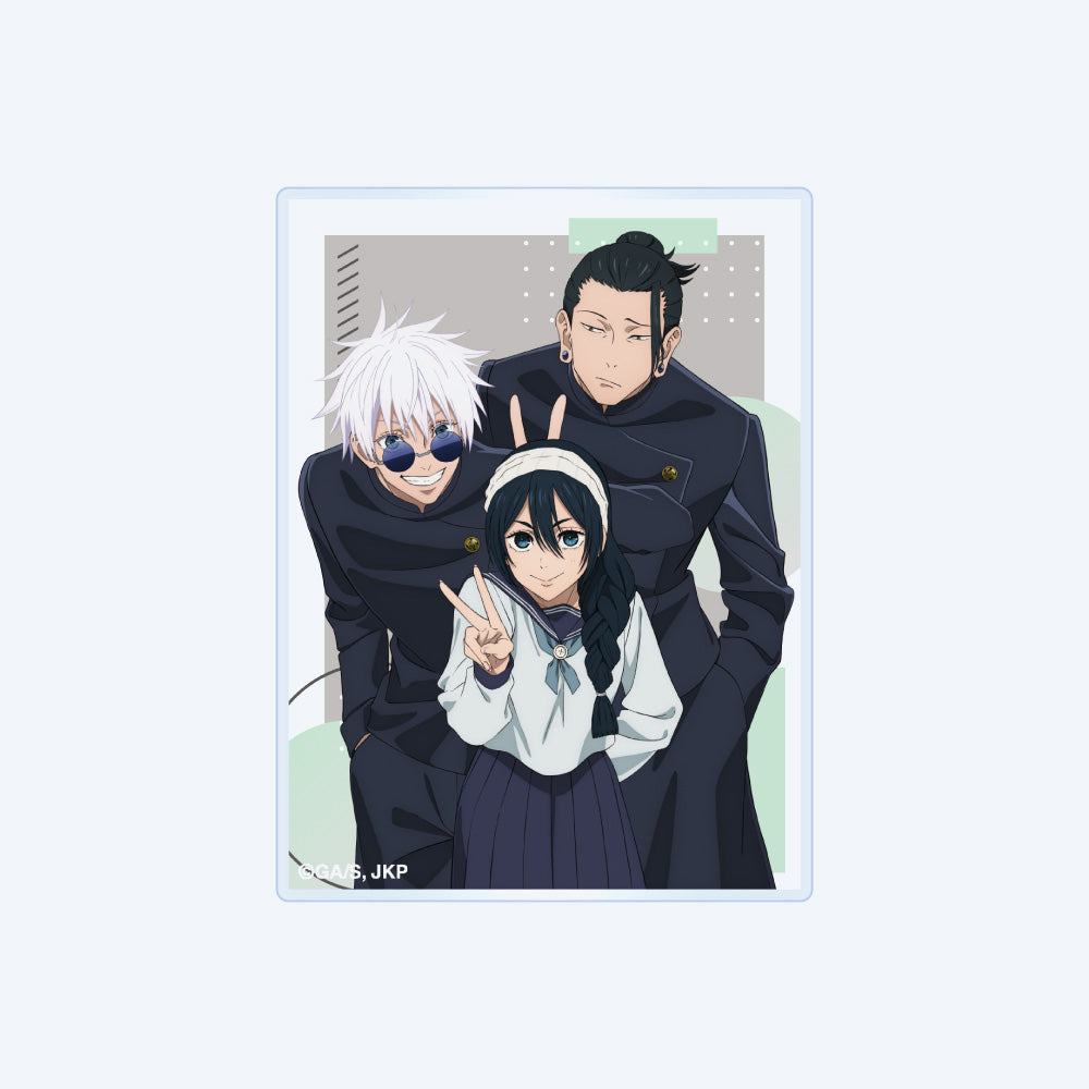 JUJUTSU KAISEN 5th Anniversary Magazine Illustration Gojo Geto and Riko Acrylic Sticker