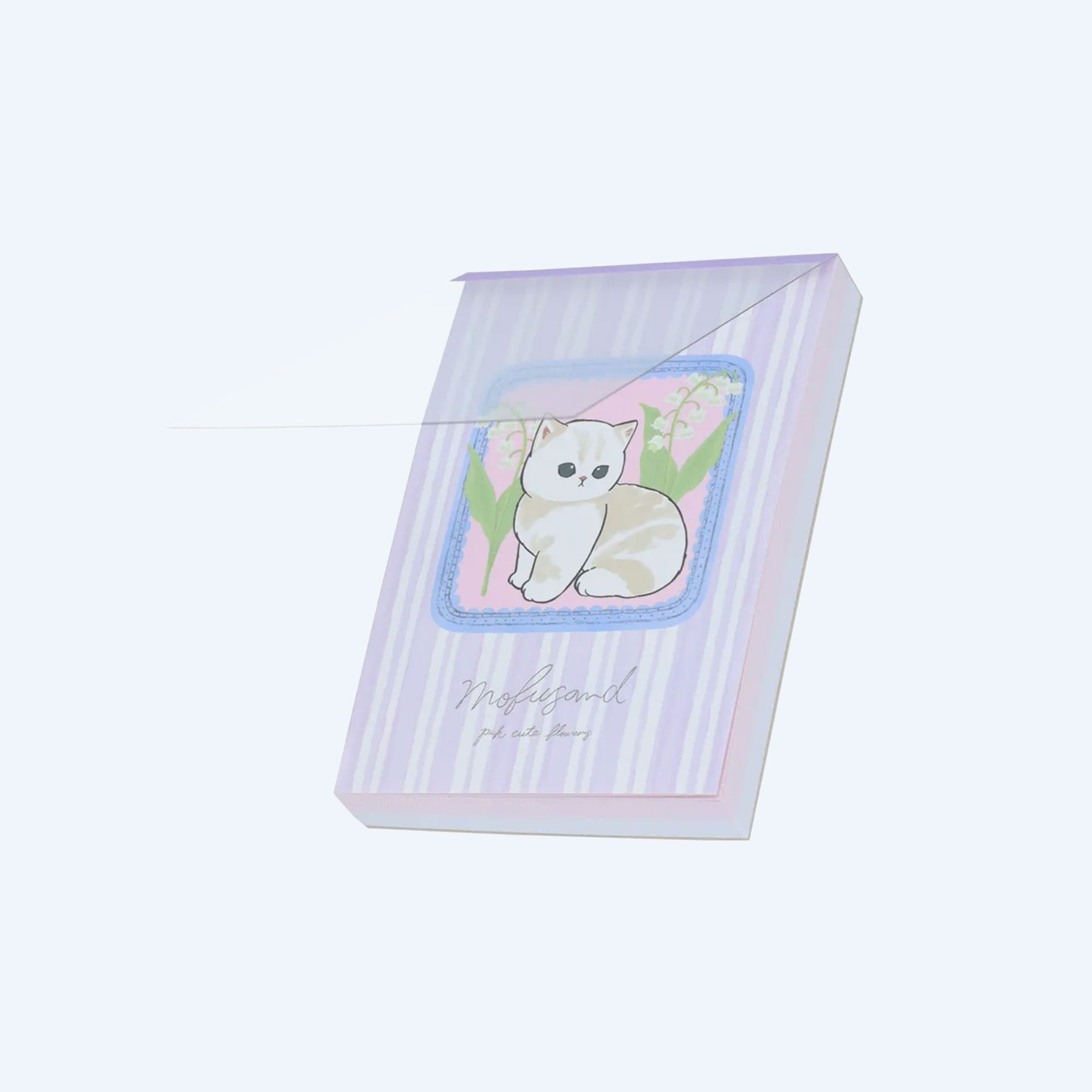 mofusand Purple Pick Cute Flowers Small Memo Pad