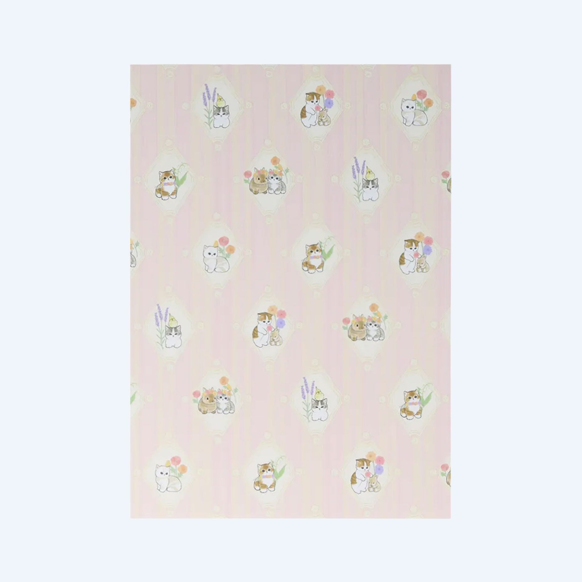 mofusand Pink White Striped A5 Notebook