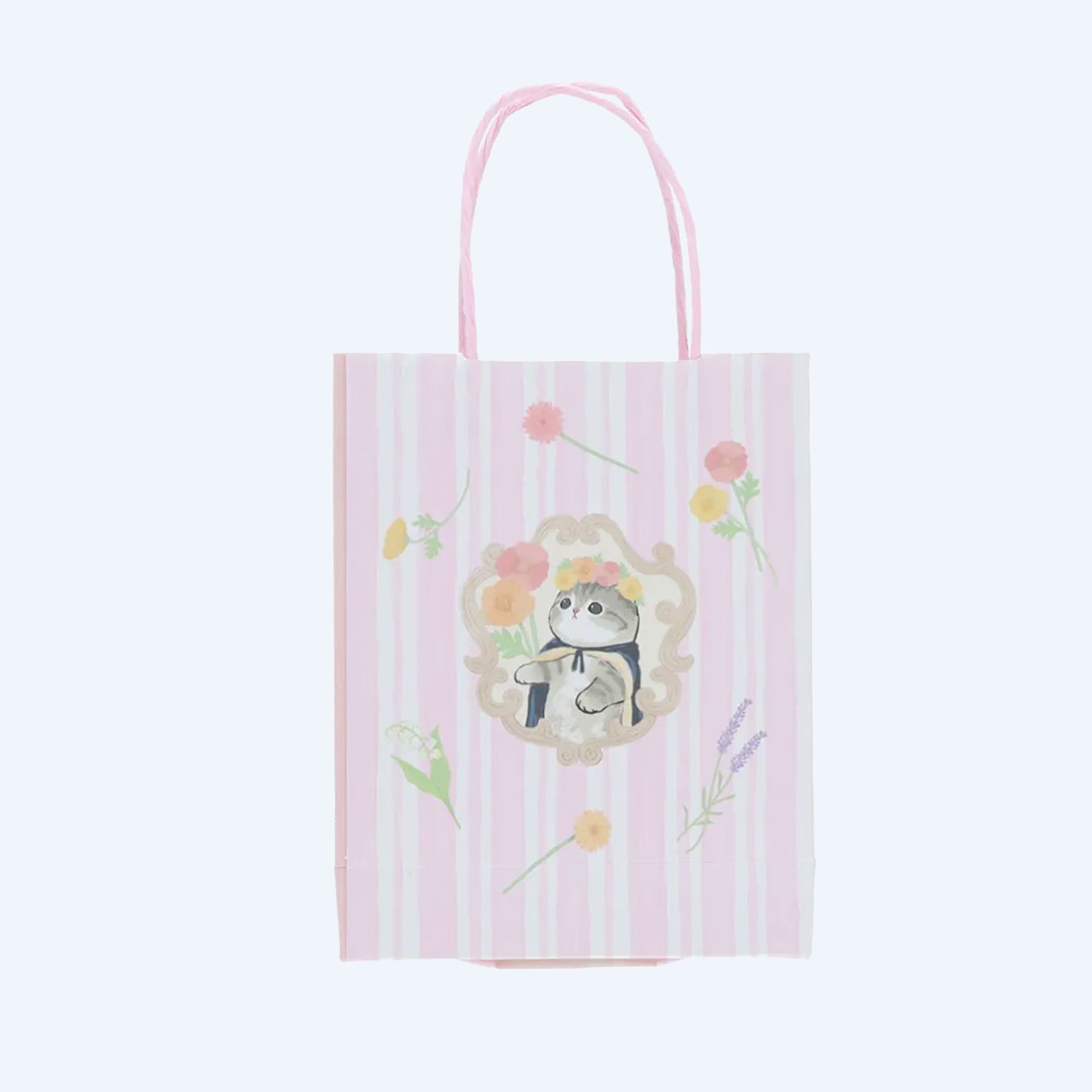 mofusand Purple Pick Cute Flowers Sticker Set in Paper Bag