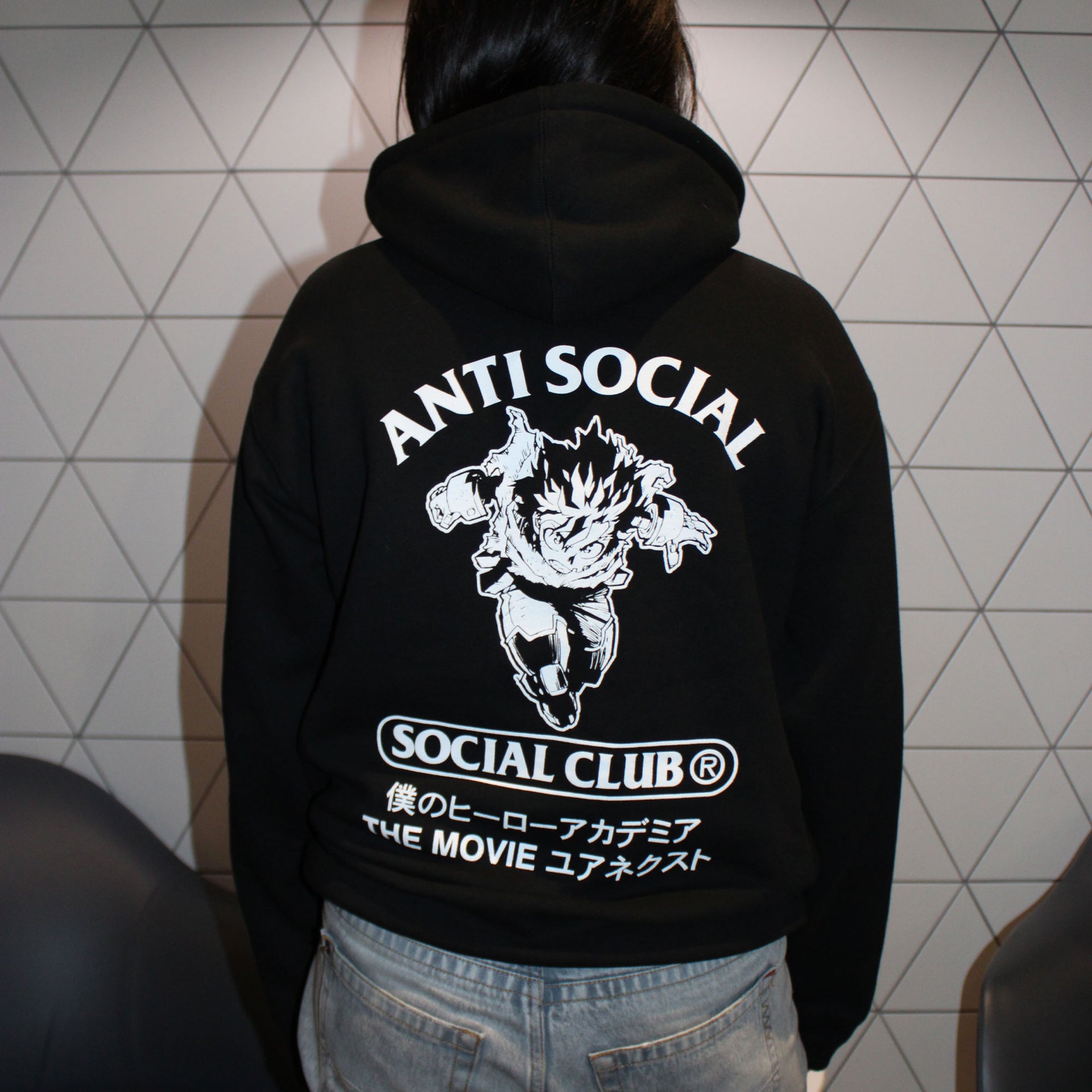 My Hero Academia x AntiSocialSocialClub Deku Hoodie - Black
