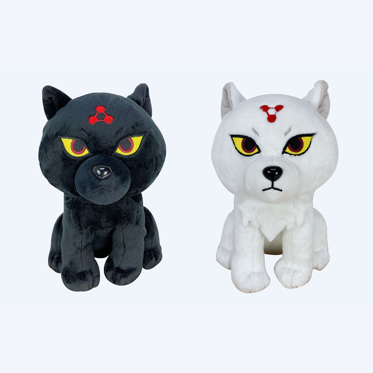 JUJUTSU KAISEN Megumi Divine Dogs Black and White Hounds 8" Plush Set