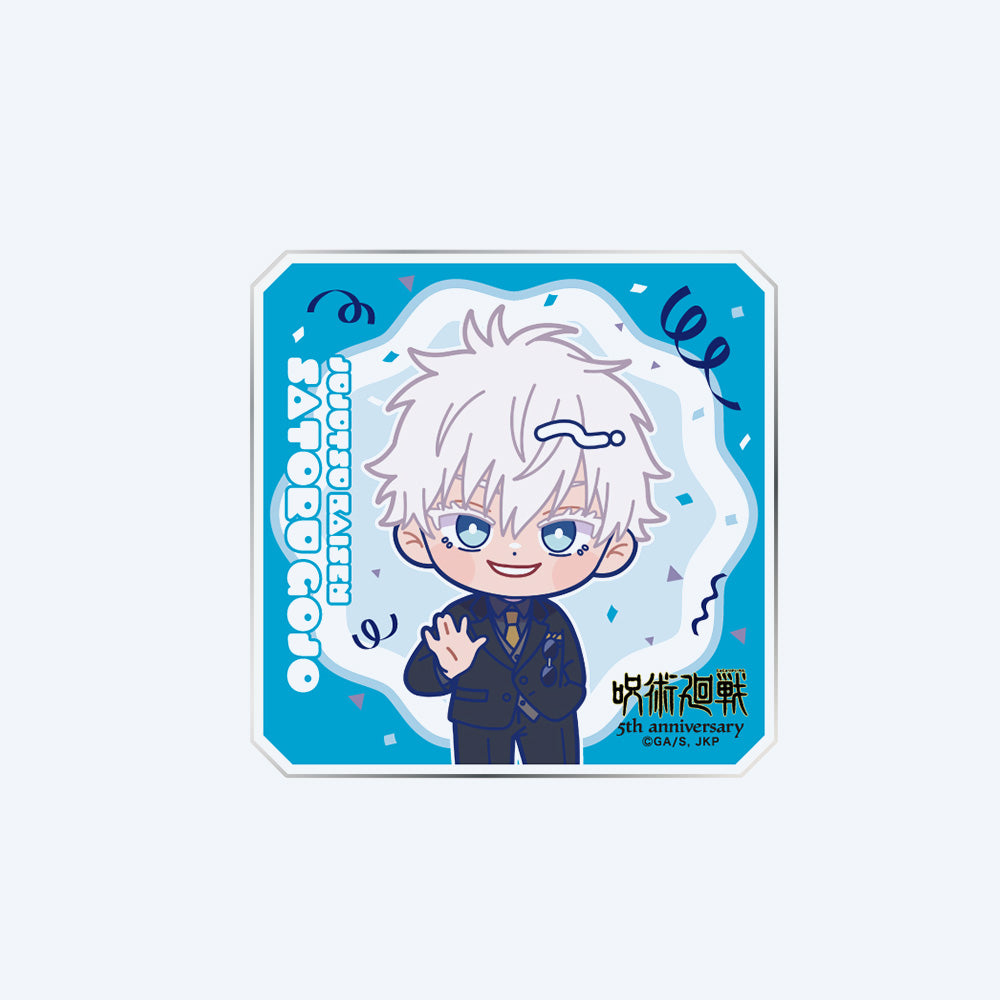 JUJUTSU KAISEN 5th Anniversary Chibi Black Tie Acrylic Coaster Set A