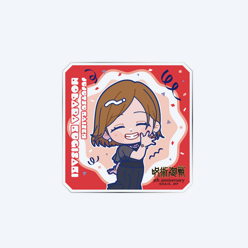 JUJUTSU KAISEN 5th Anniversary Chibi Black Tie Acrylic Coaster Set A