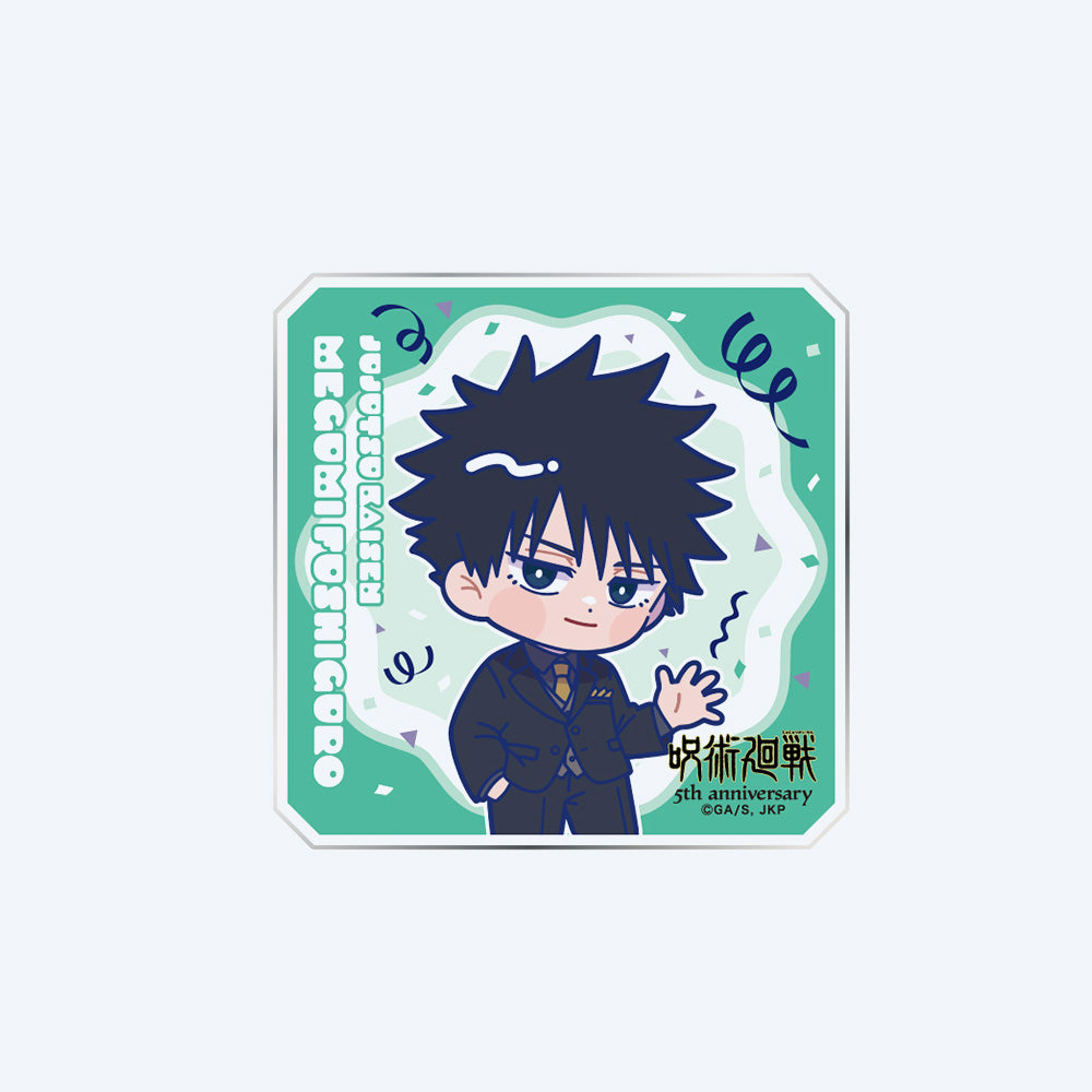 JUJUTSU KAISEN 5th Anniversary Chibi Black Tie Acrylic Coaster Set A