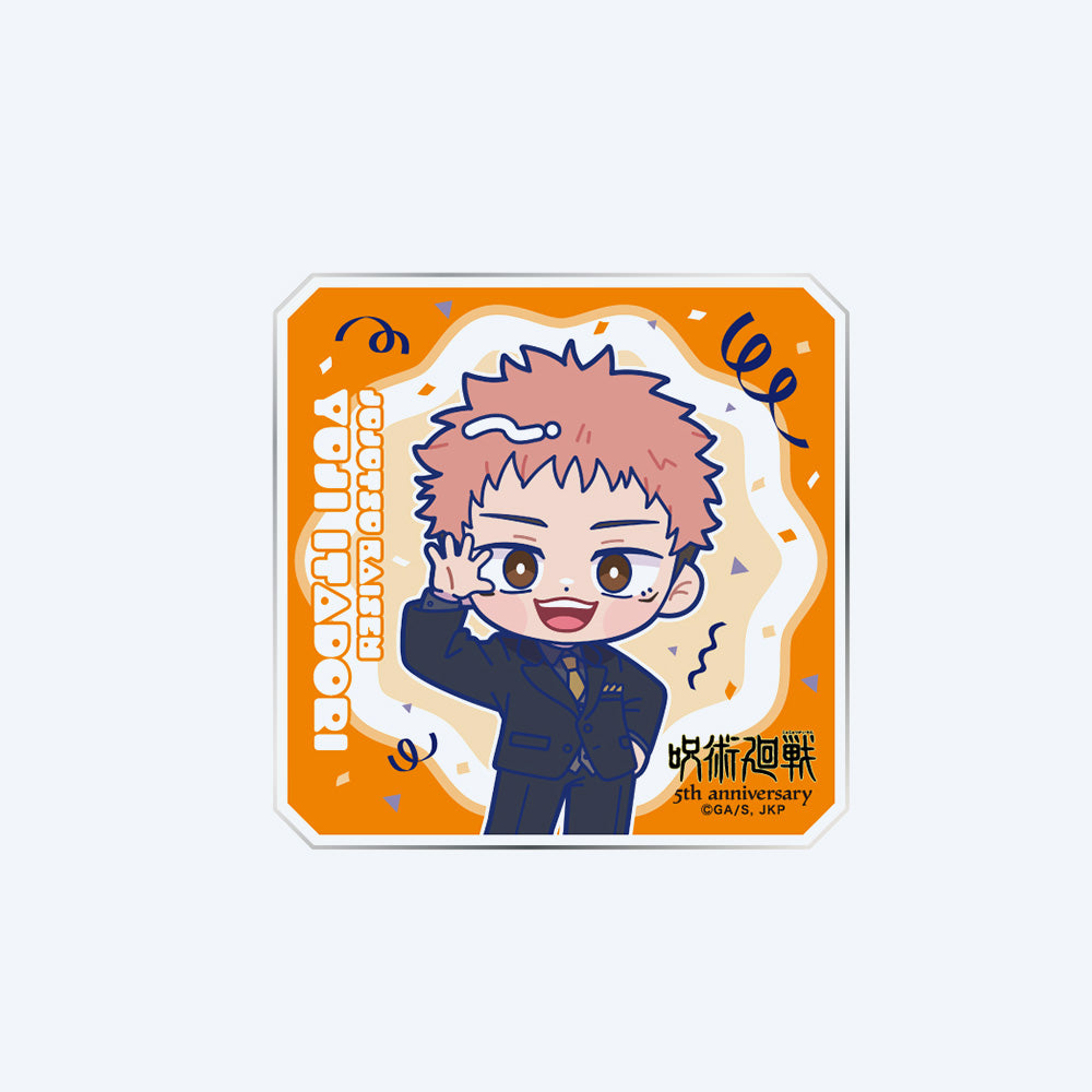 JUJUTSU KAISEN 5th Anniversary Chibi Black Tie Acrylic Coaster Set A