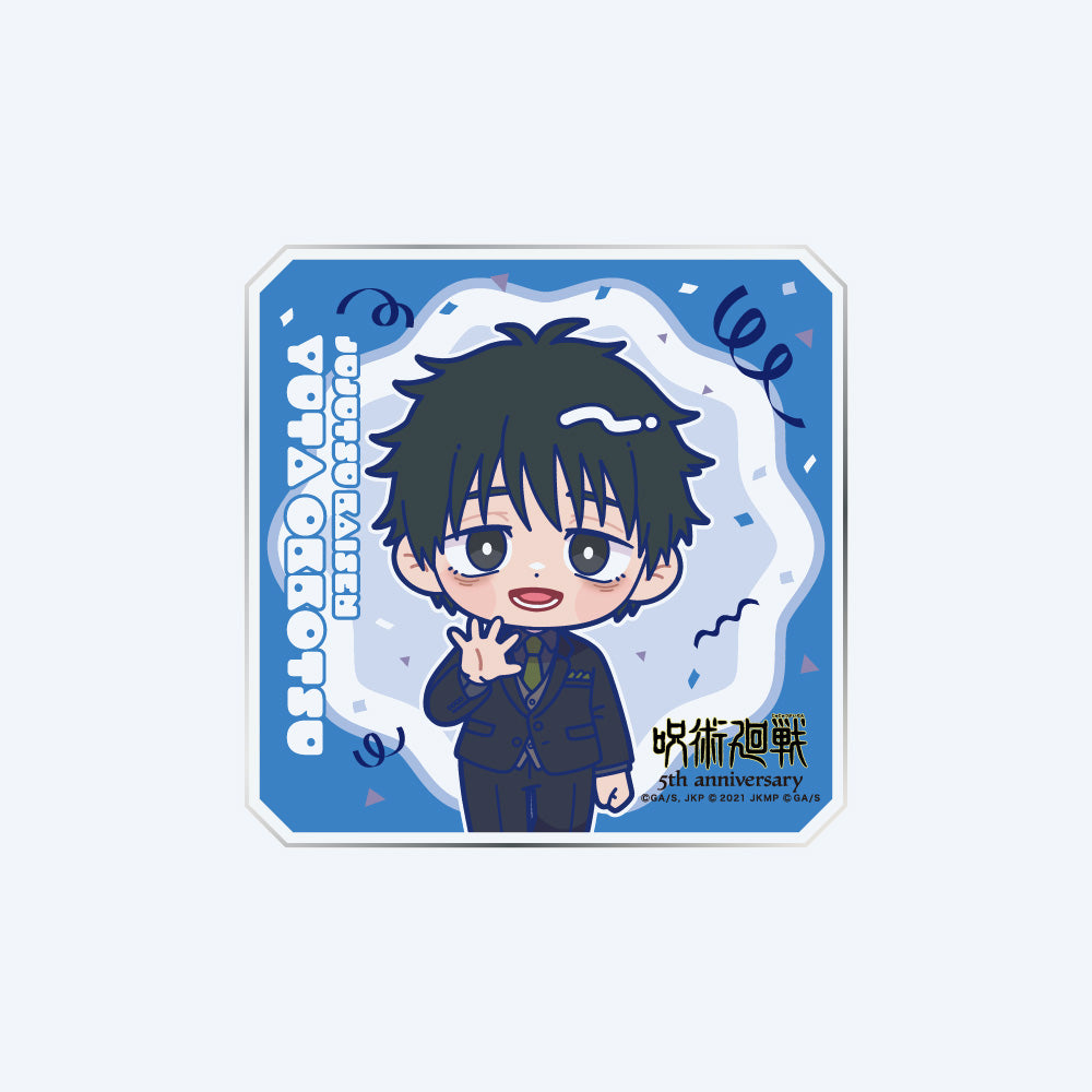 JUJUTSU KAISEN 5th Anniversary Chibi Black Tie Acrylic Coaster Set B