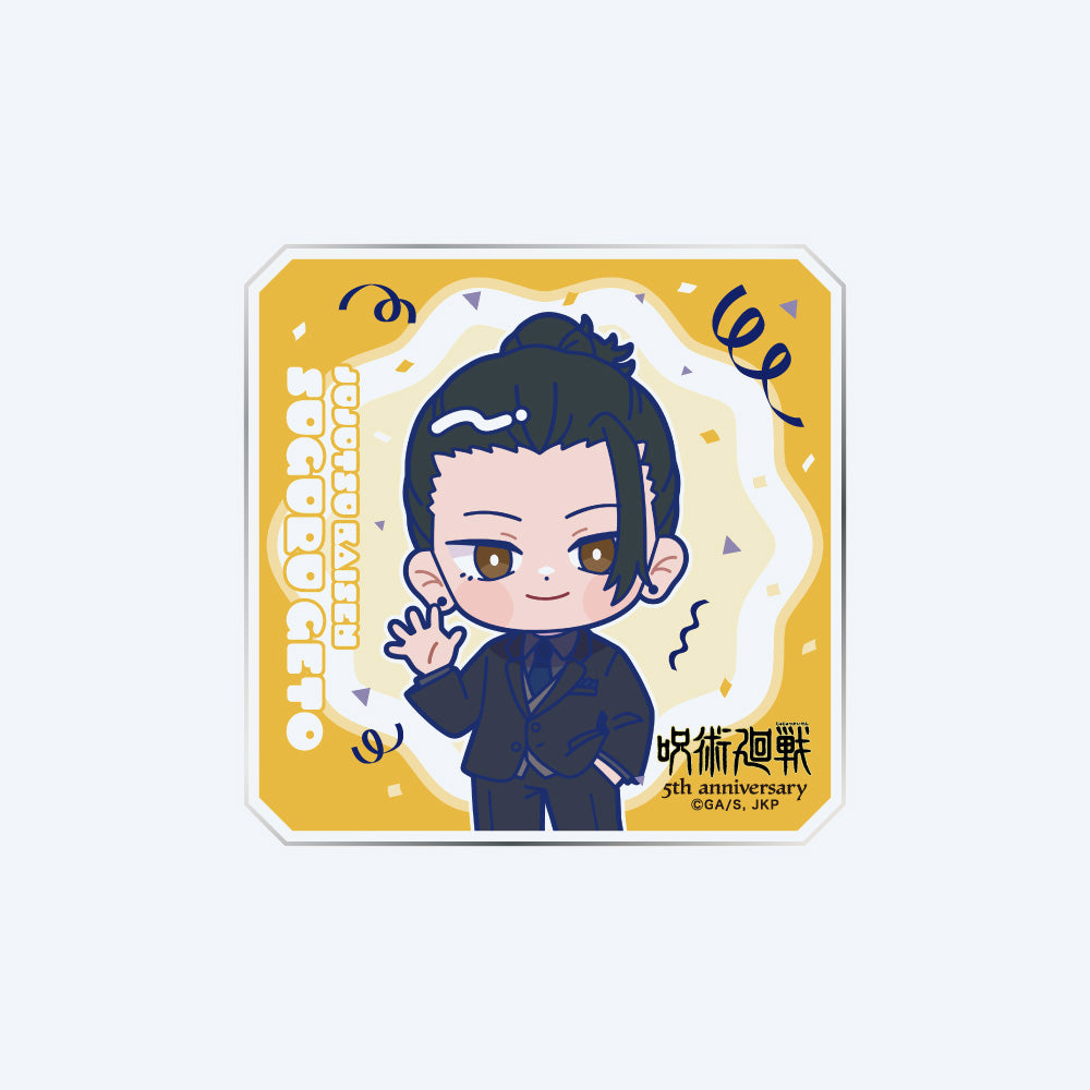 JUJUTSU KAISEN 5th Anniversary Chibi Black Tie Acrylic Coaster Set B