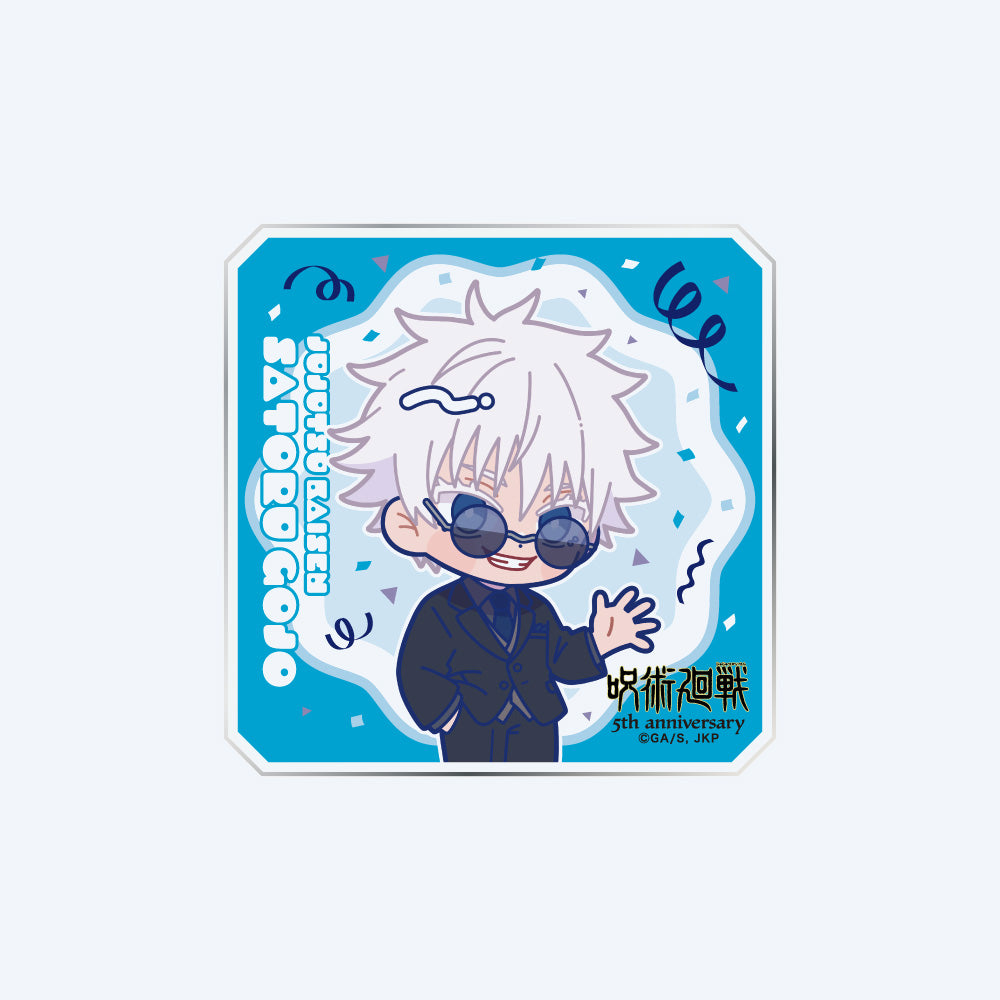 JUJUTSU KAISEN 5th Anniversary Chibi Black Tie Acrylic Coaster Set B
