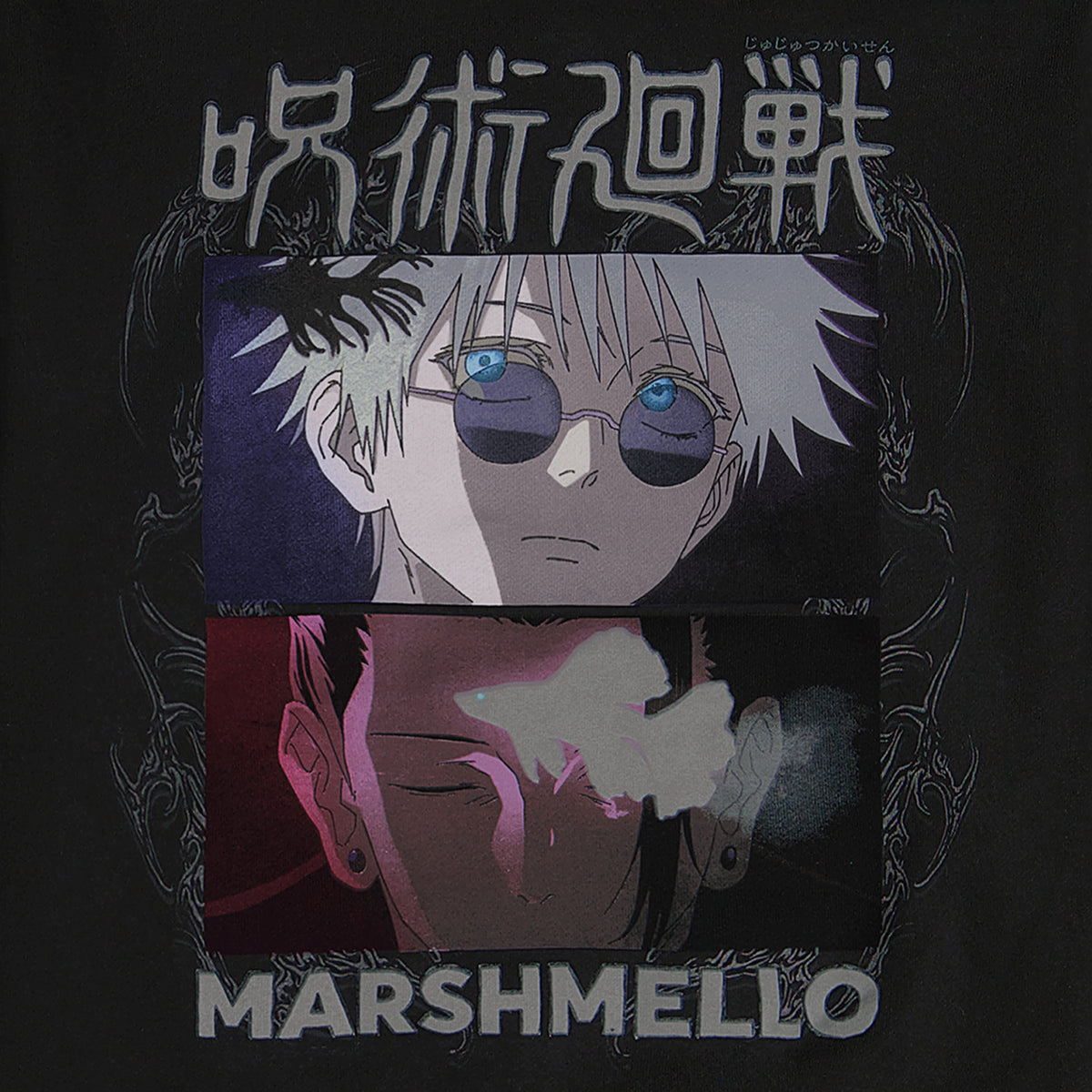 JUJUTSU KAISEN Marshmello Betta Balance Black Hoodie