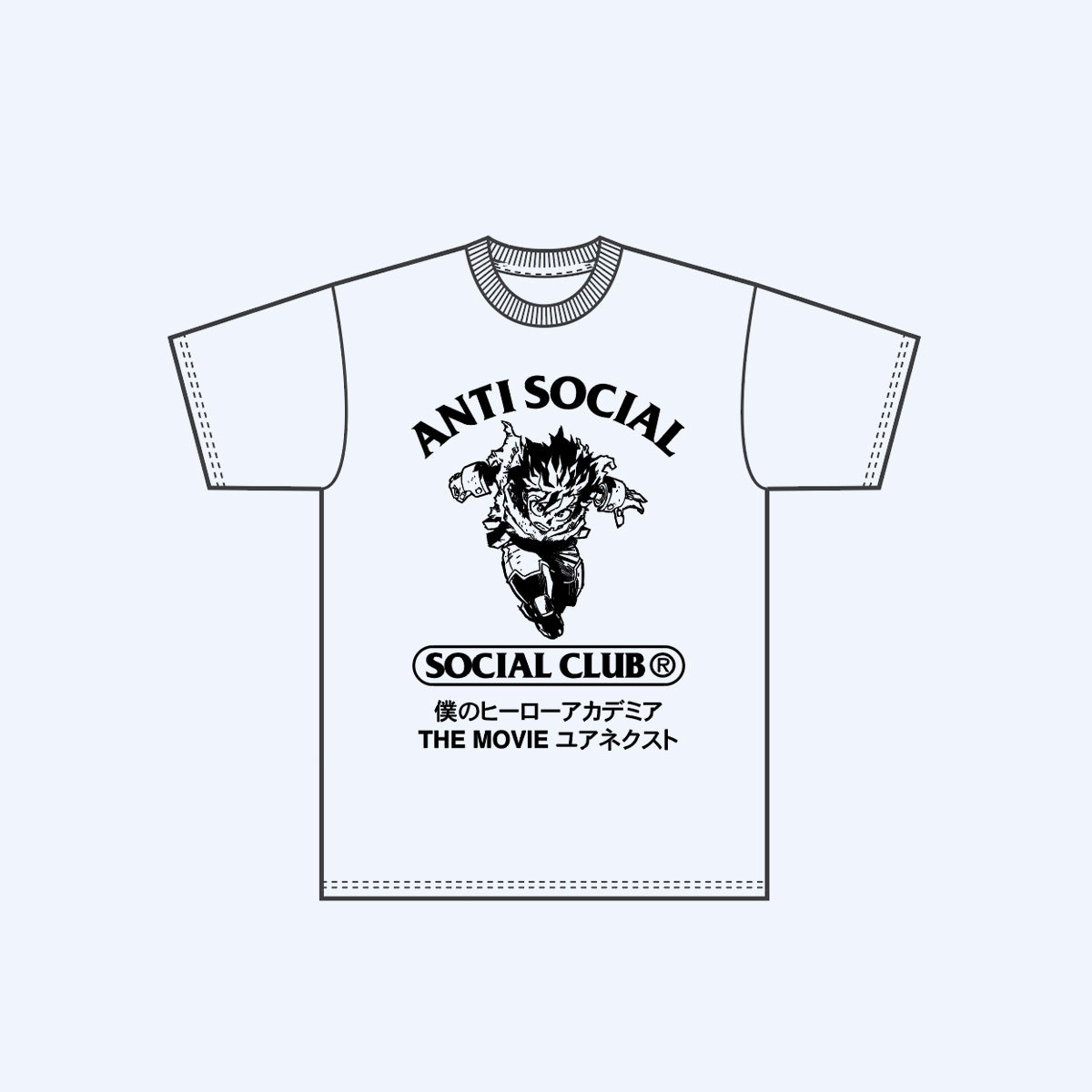 My Hero Academia x AntiSocialSocialClub Deku T-Shirt - White