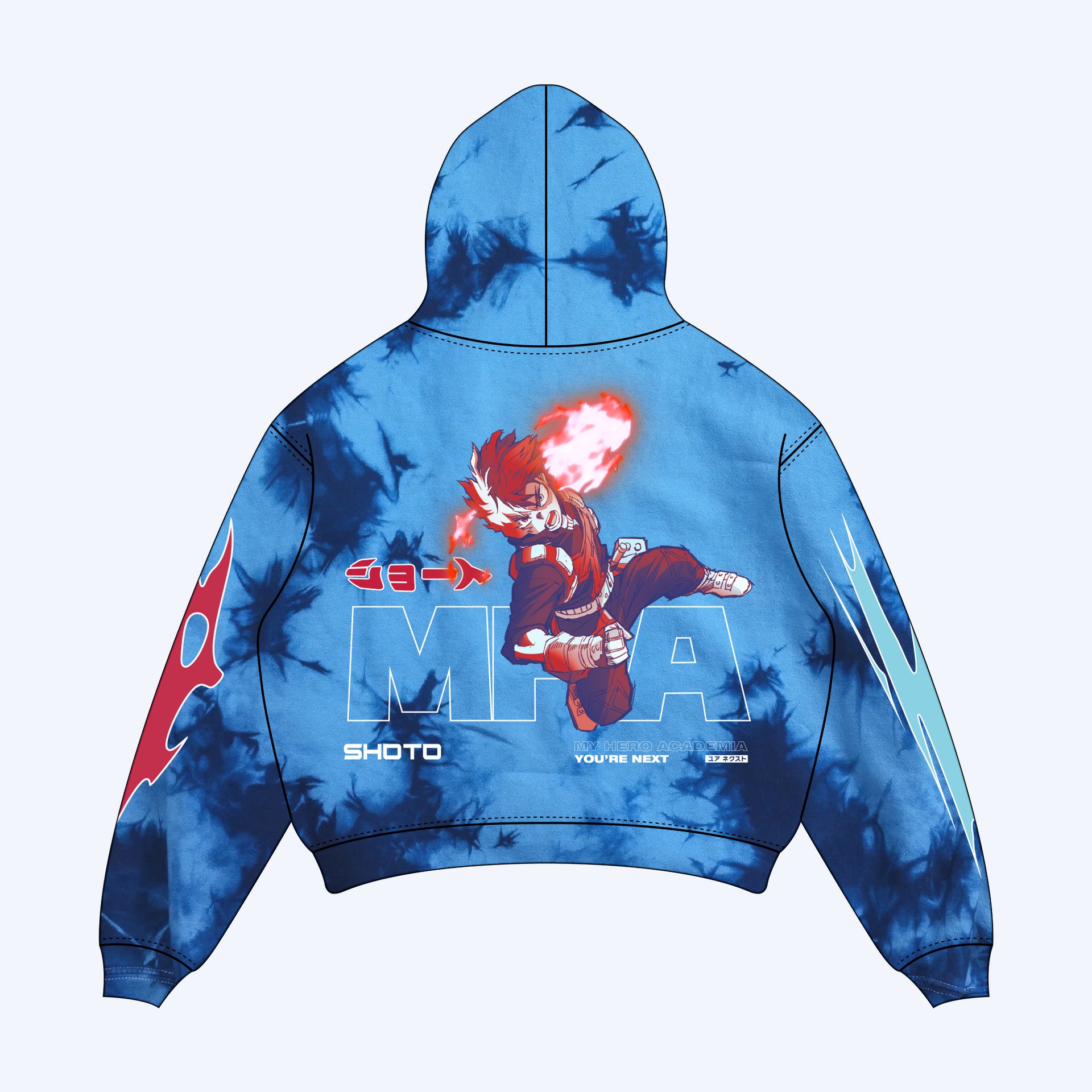My Hero Academia Shoto Crystal Washed Pullover Hoodie - AX Exclusive