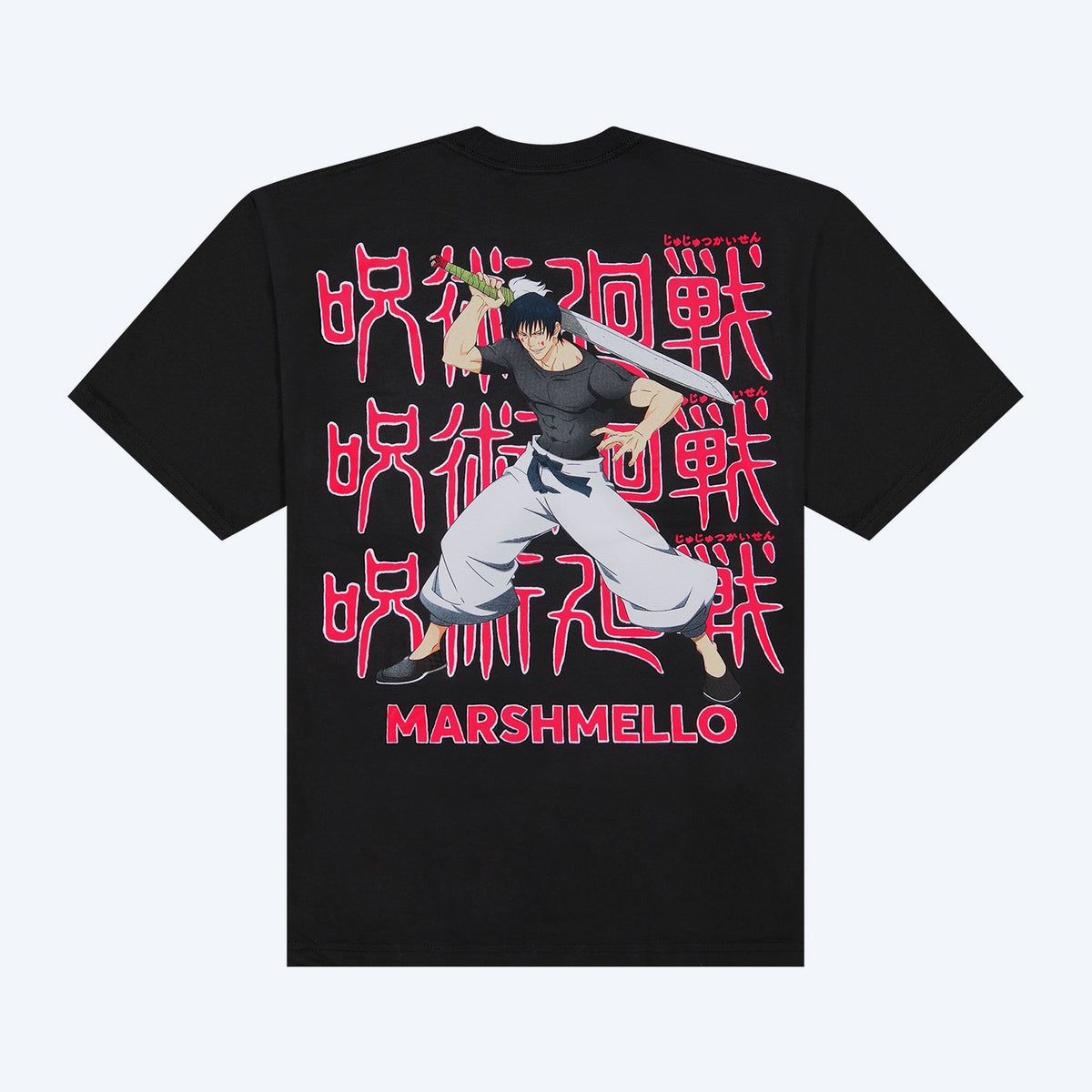 JUJUTSU KAISEN Marshmello Toji Fushiguro Black T-Shirt
