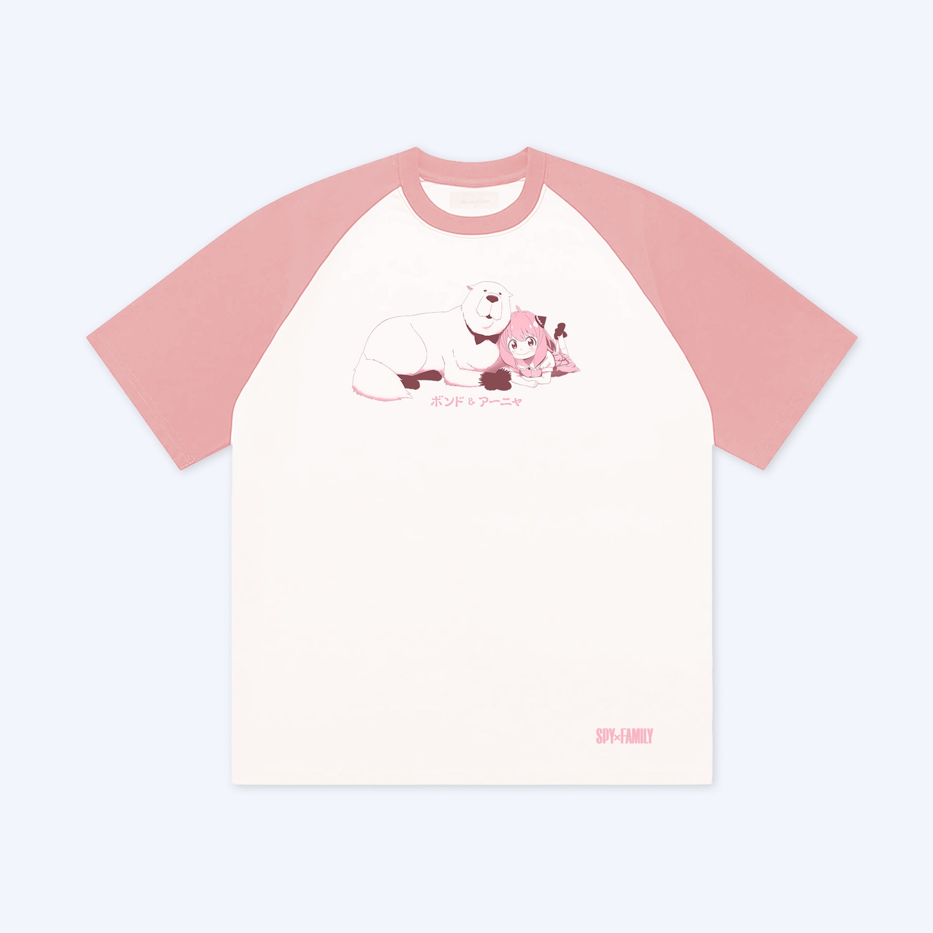 SPY x FAMILY Anya Bond Oversized Pink Raglan Tee