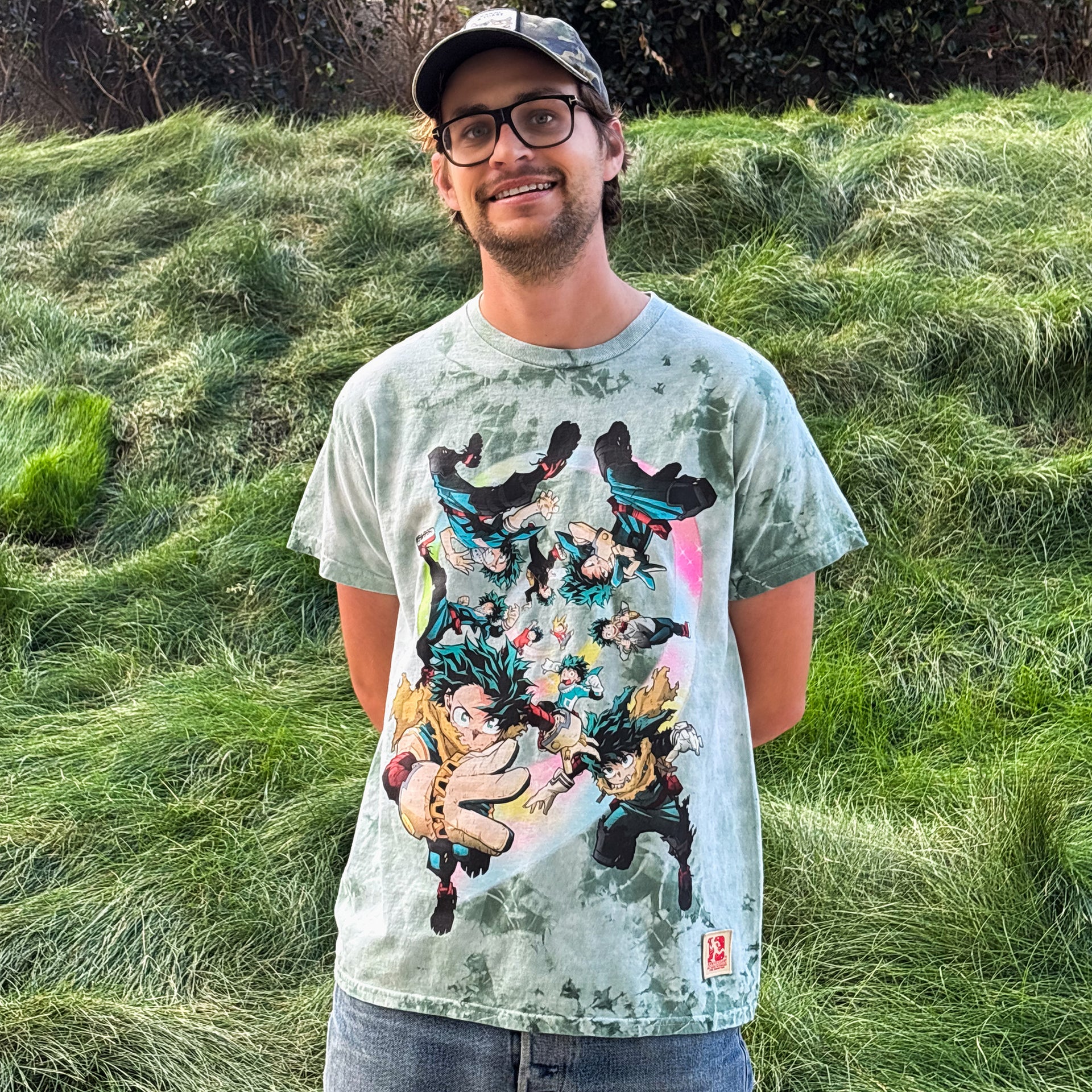 My Hero Academia 10th Anniversary Green Tie Dye Shirt
