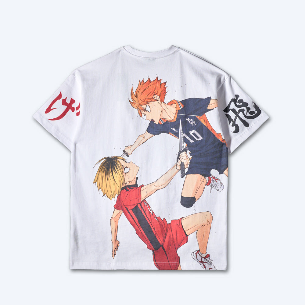 Haikyu!! Hinata vs Kozume Dumpster Battle Village Hidden in Iron Tee
