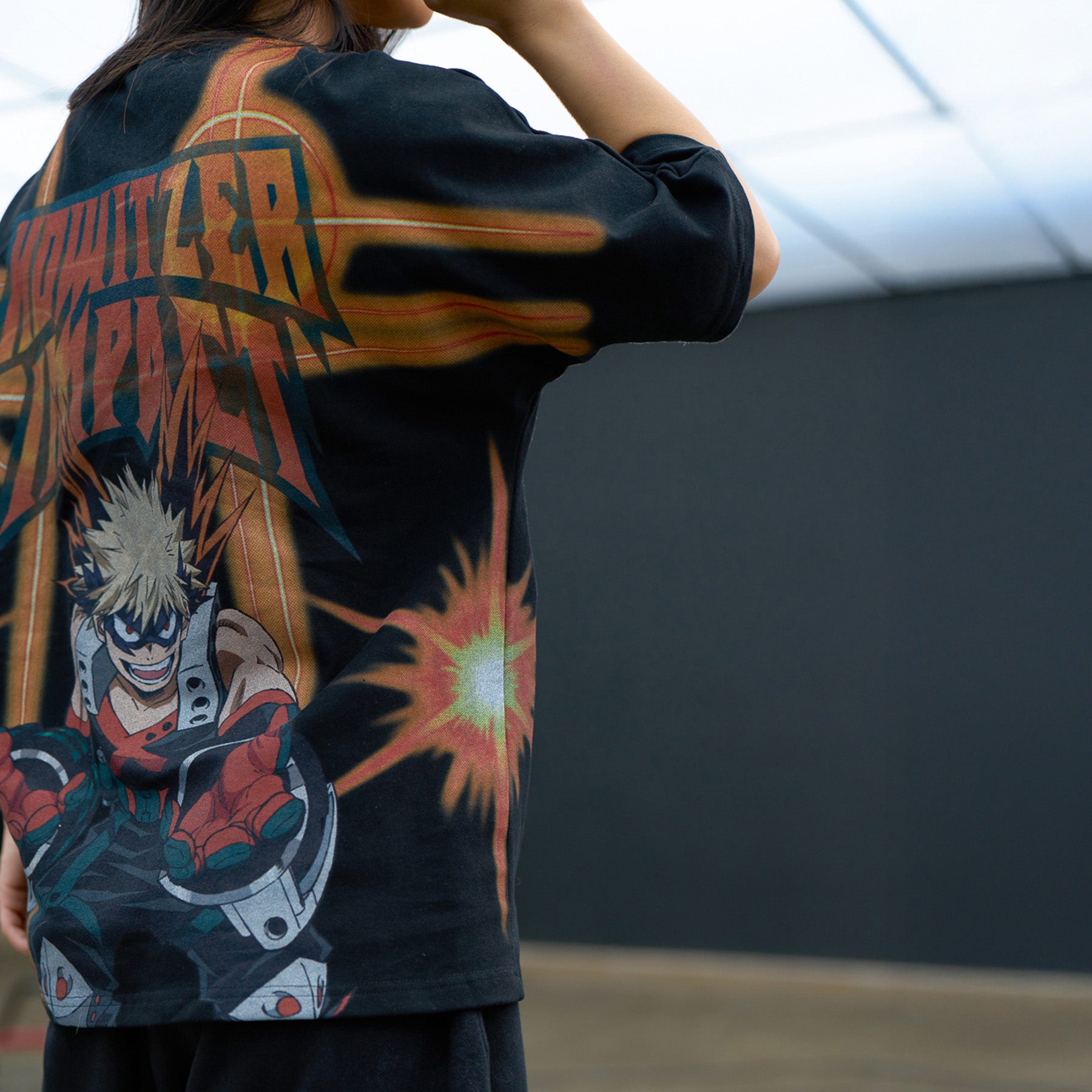 My Hero Academia Katsuki Bakugo Howitzer Impact Village Hidden in Iron Tee