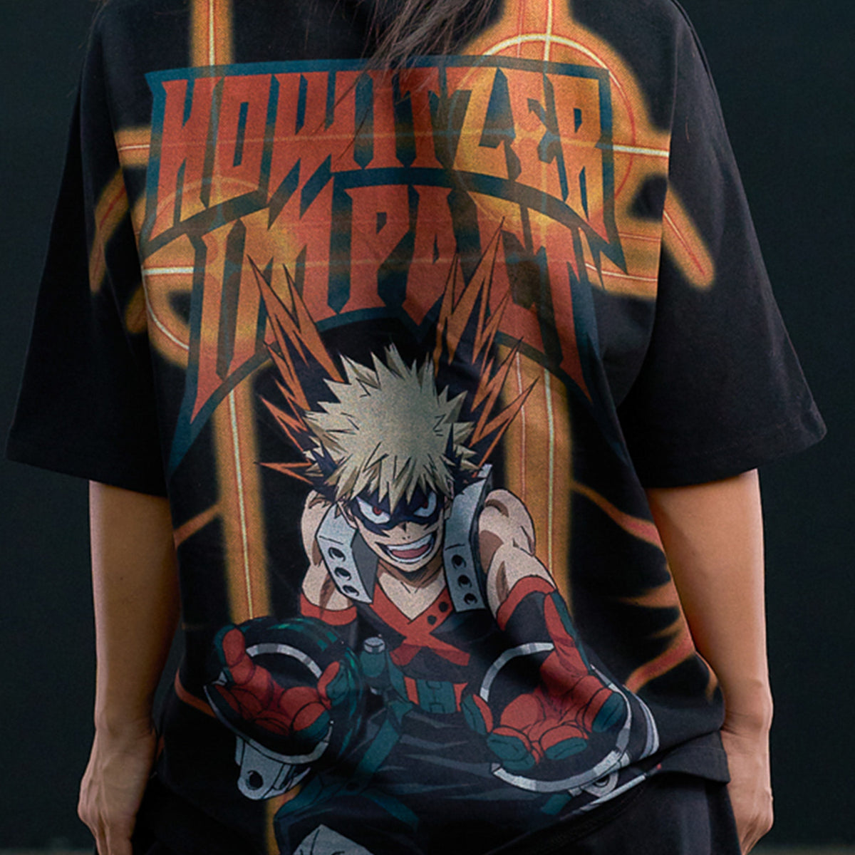 My Hero Academia Katsuki Bakugo Howitzer Impact Village Hidden in Iron Tee