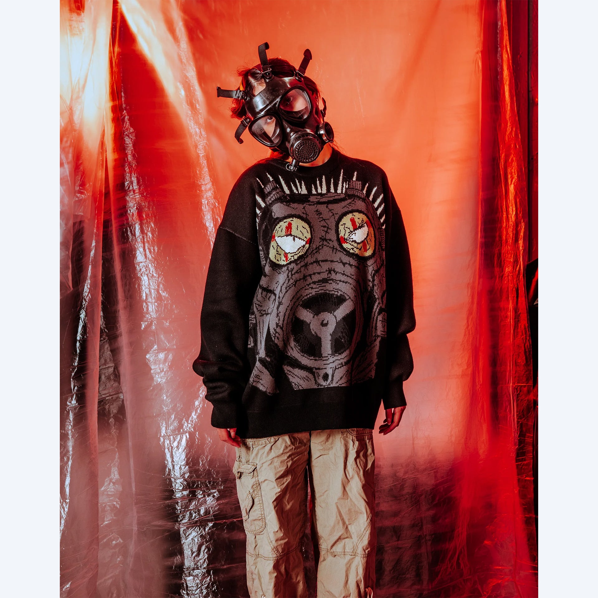 Dorohedoro Caiman Mask Steady Hands Sweater