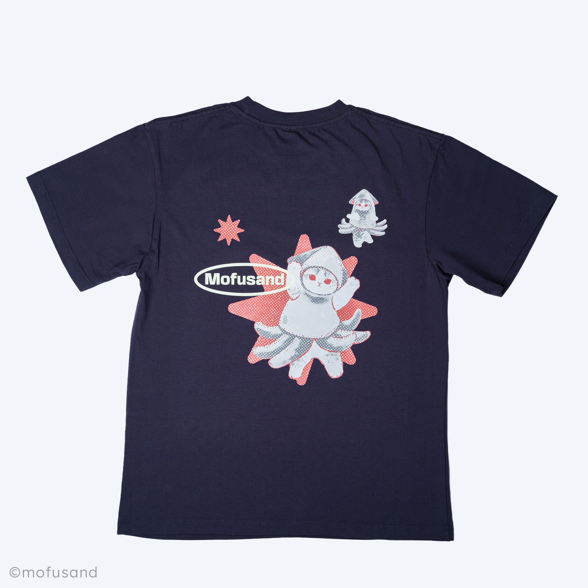 Mofusand Squid Navy Boxy Tee