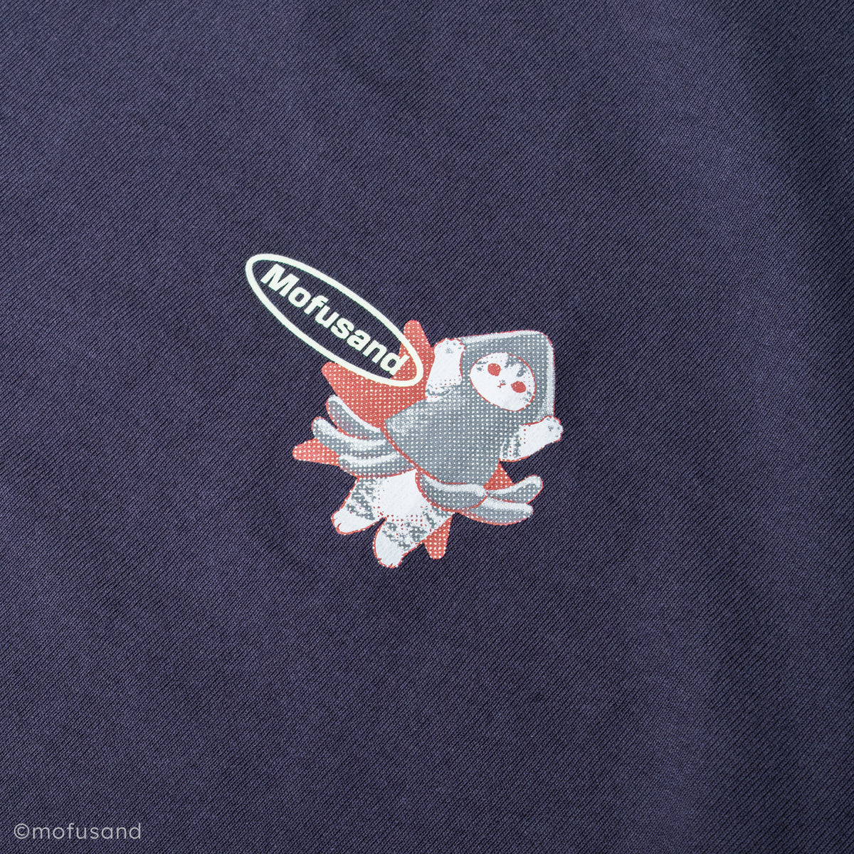 Mofusand Squid Navy Boxy Tee