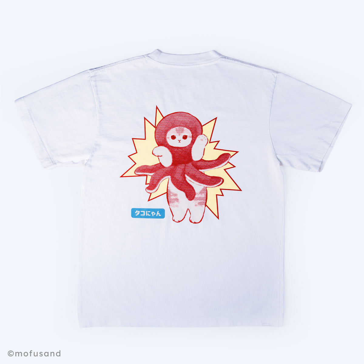 Mofusand Octopus White Boxy Tee