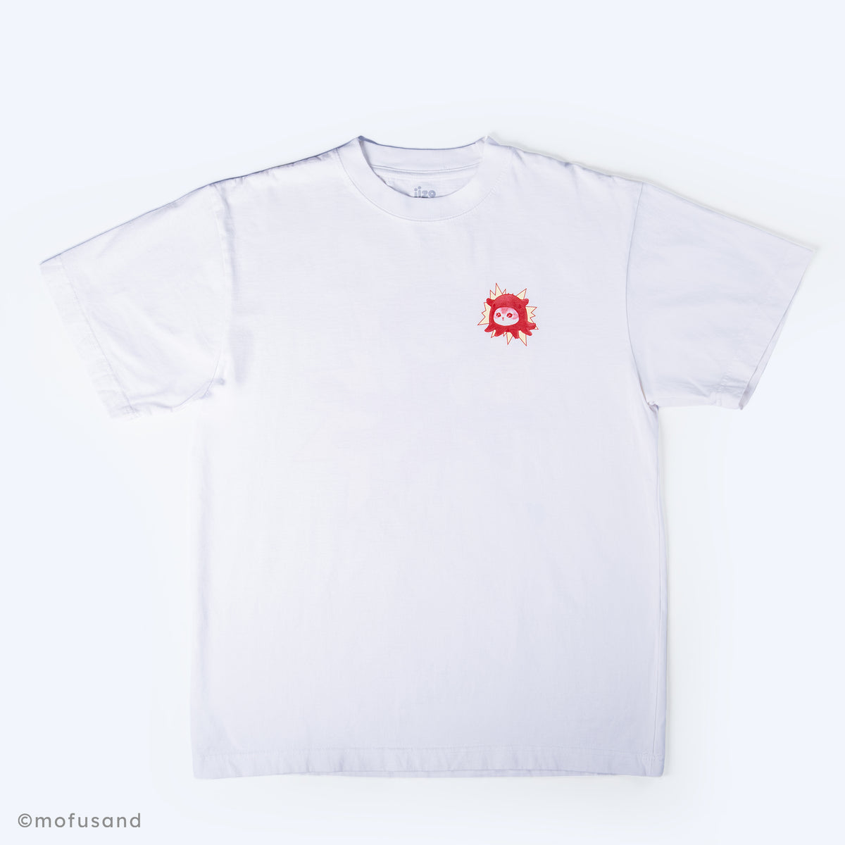 Mofusand Octopus White Boxy Tee